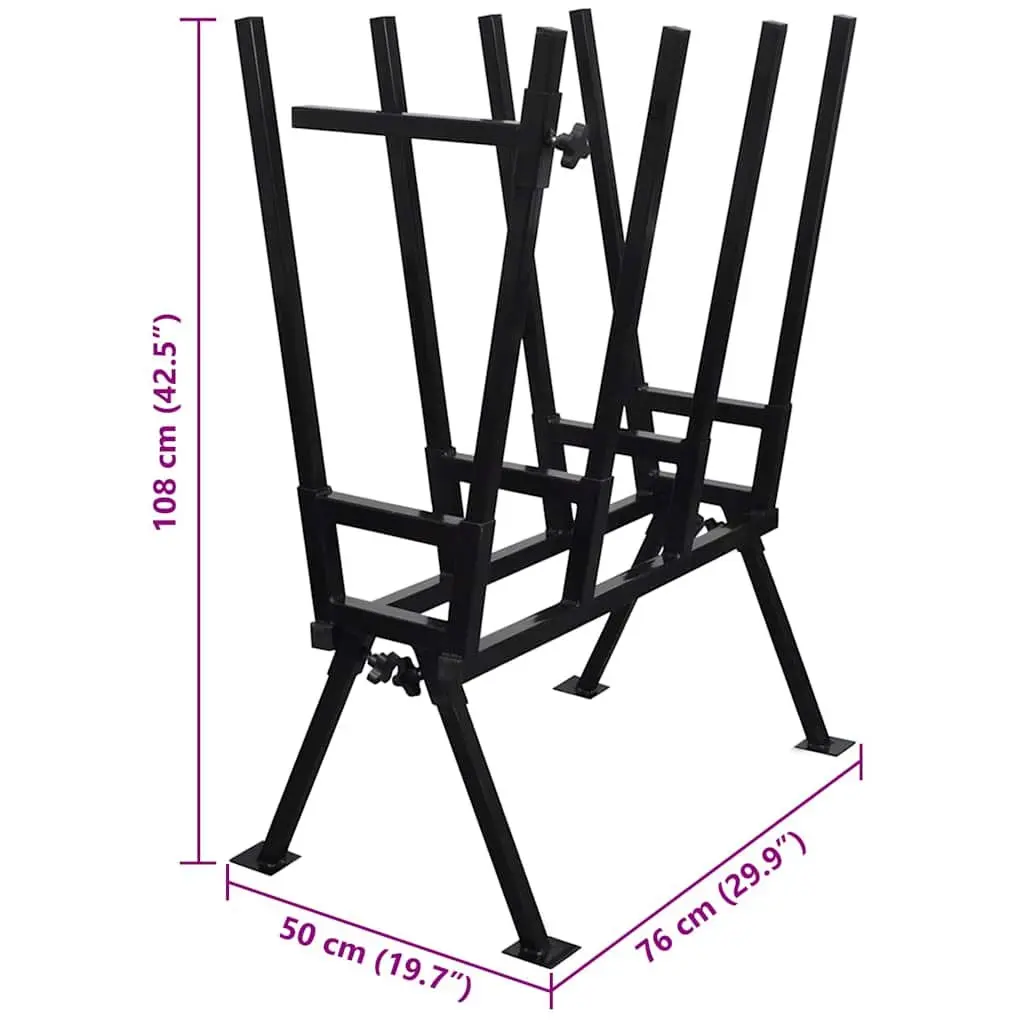 Steel Saw Horse Black Adjustable Quick Assembly