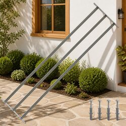 Compact Silver Adjustable Security Grille for Windows