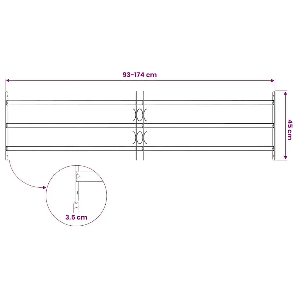 Silver Adjustable Security Grille for Windows