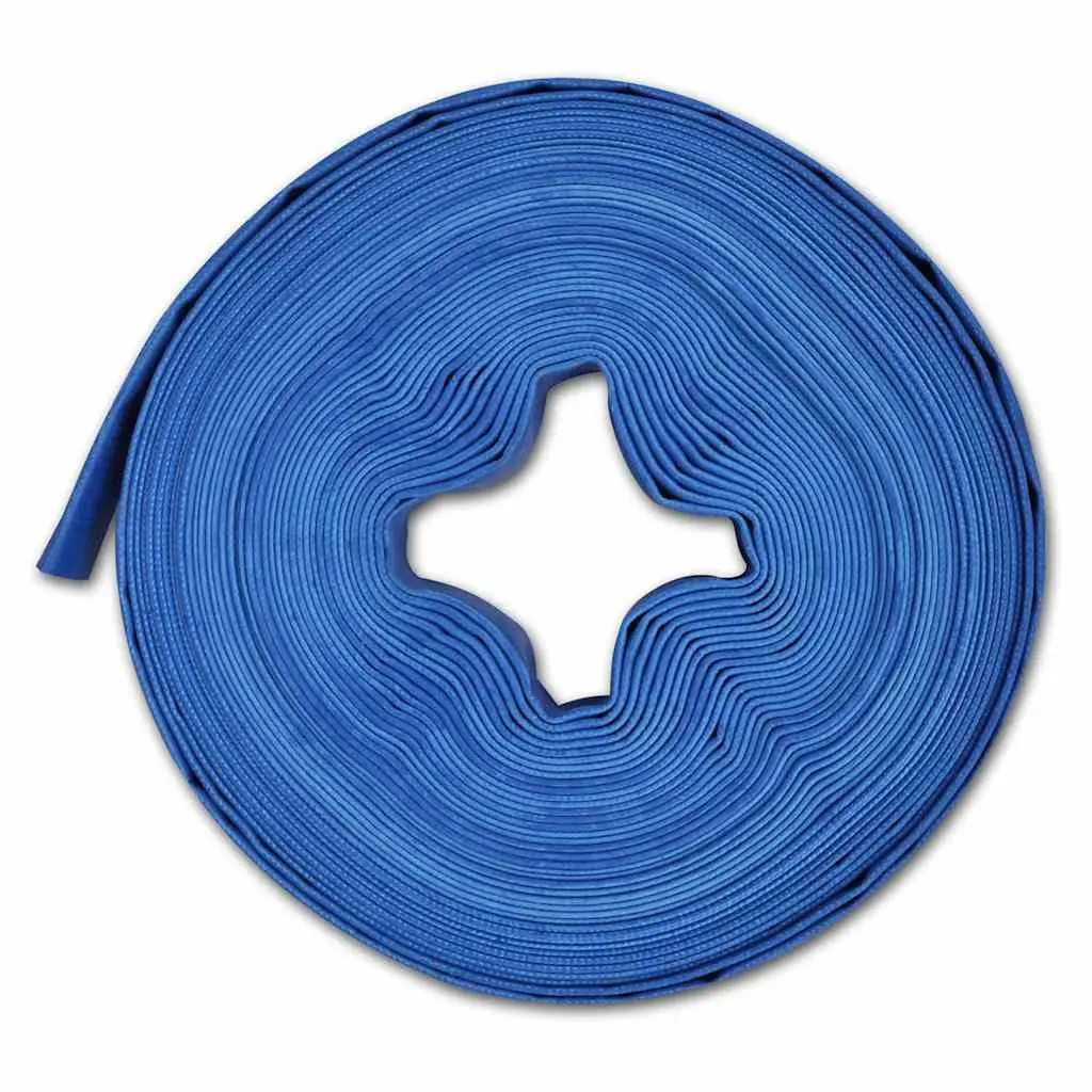 Flat Hose 25 m 1 inch PVC Weather Resistant Reinforced for Water Pump Installation