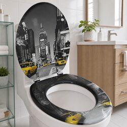 Compact and Durable Toilet Seat with Hard Close Feature