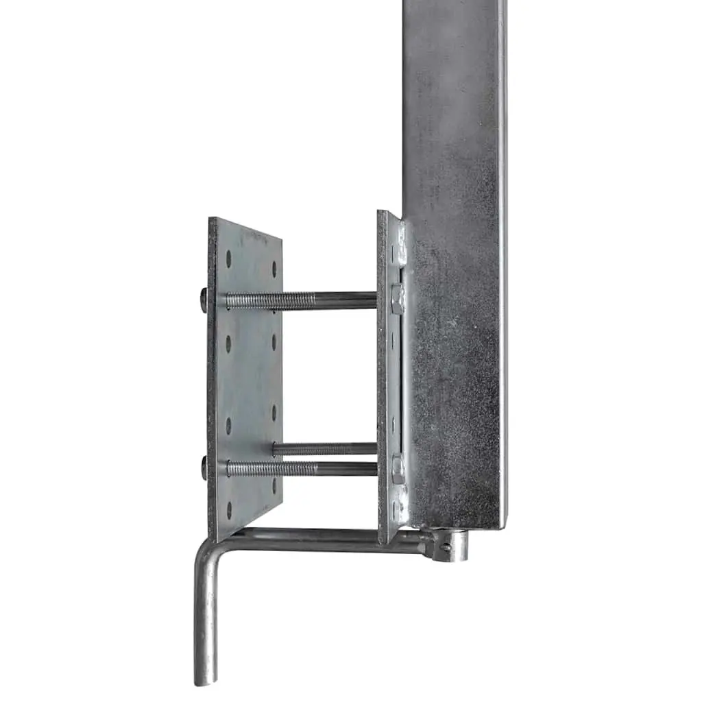Boat Trailer Double Roller Bow Support Silver Adjustable 59–84 cm Set of 2