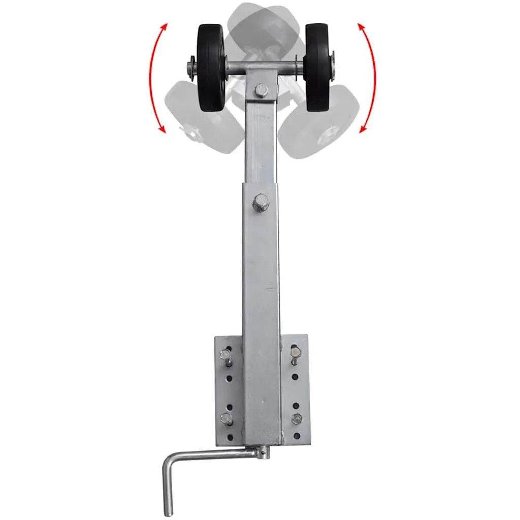 Boat Trailer Double Roller Bow Support Silver Adjustable 59–84 cm Set of 2