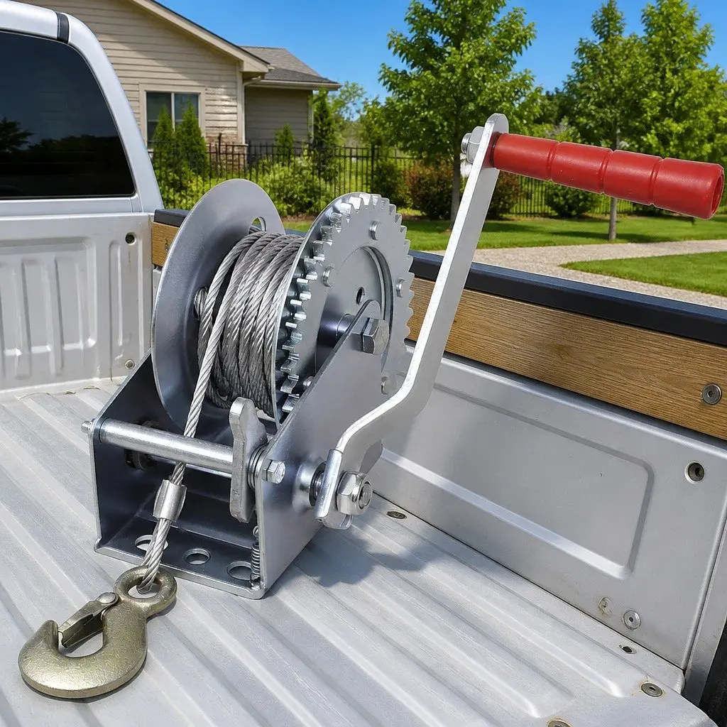 Hand Winch Iron 10m 540kg Heavy Duty Pulling Cable for Trailer Truck Hoist Lifter Tool