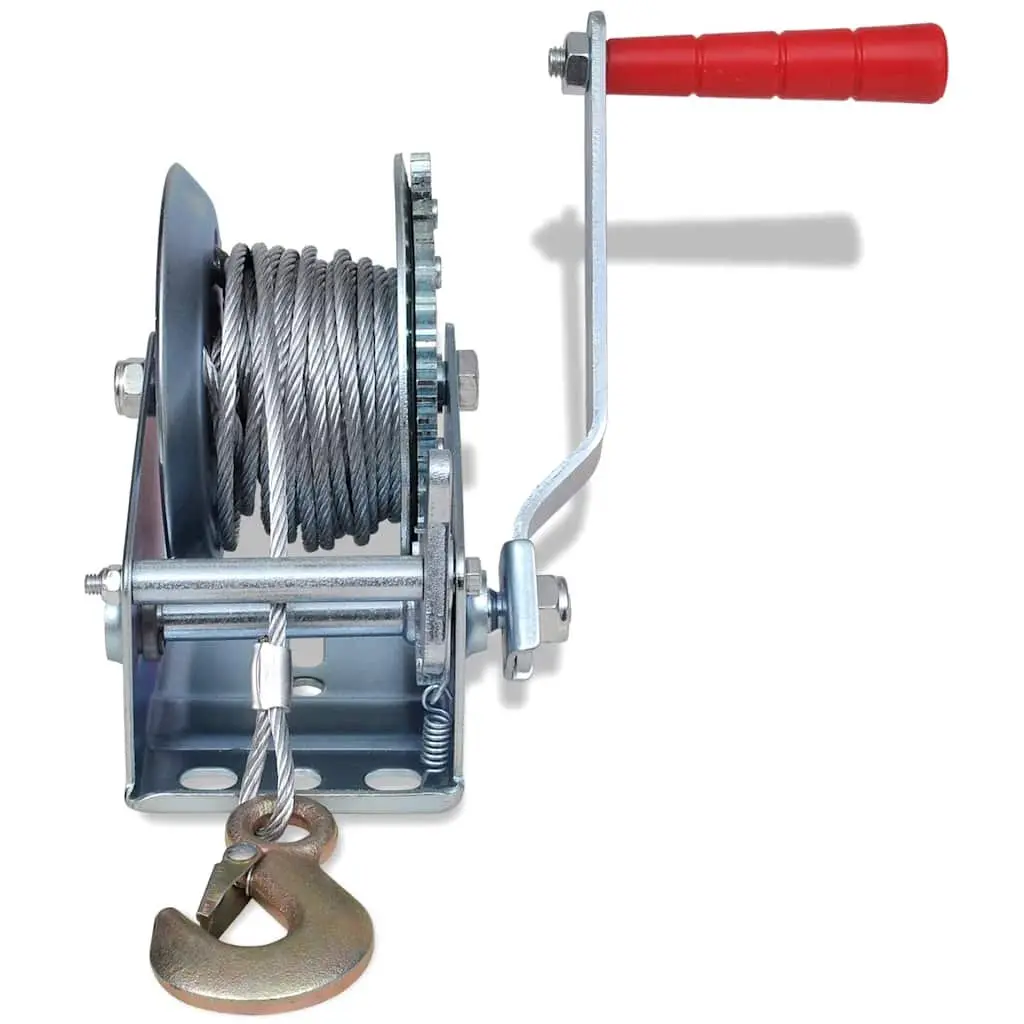 Hand Winch Iron 10m 540kg Heavy Duty Pulling Cable for Trailer Truck Hoist Lifter Tool