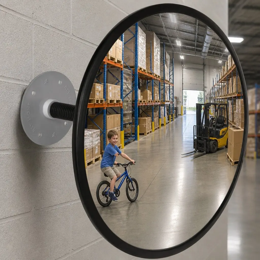 Convex Traffic Mirror Acrylic 30cm Shatter-proof Indoor Safety Blind Spot