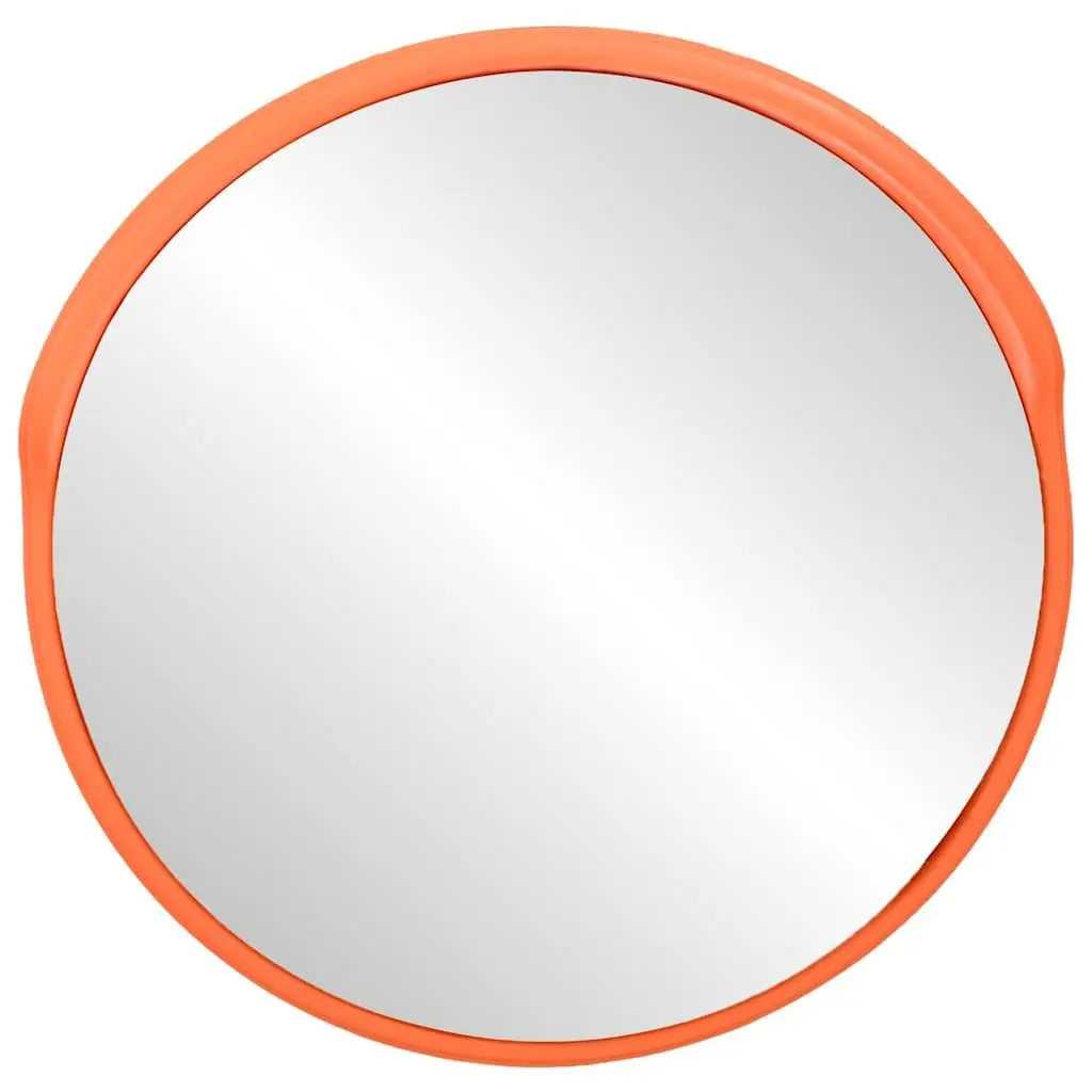 Convex Traffic Mirror Orange 45cm Lightweight Shatter-proof Outdoor Safety