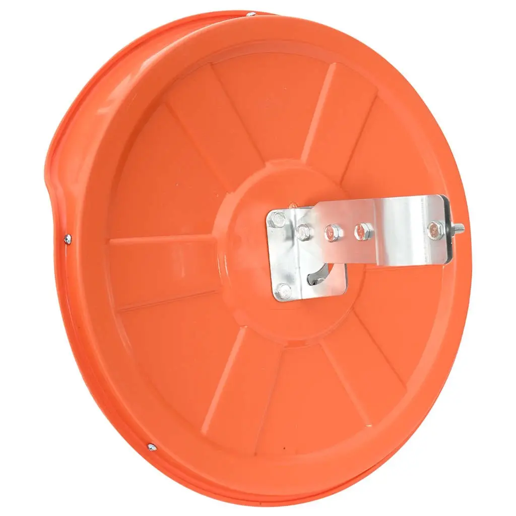 Convex Traffic Mirror Orange 45cm Lightweight Shatter-proof Outdoor Safety