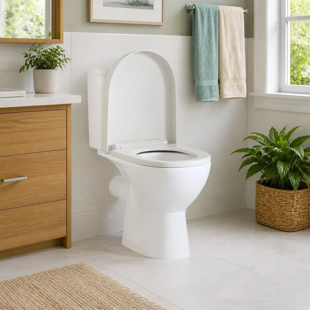 Toilet Seat White Square Soft-close Quick-release Standard
