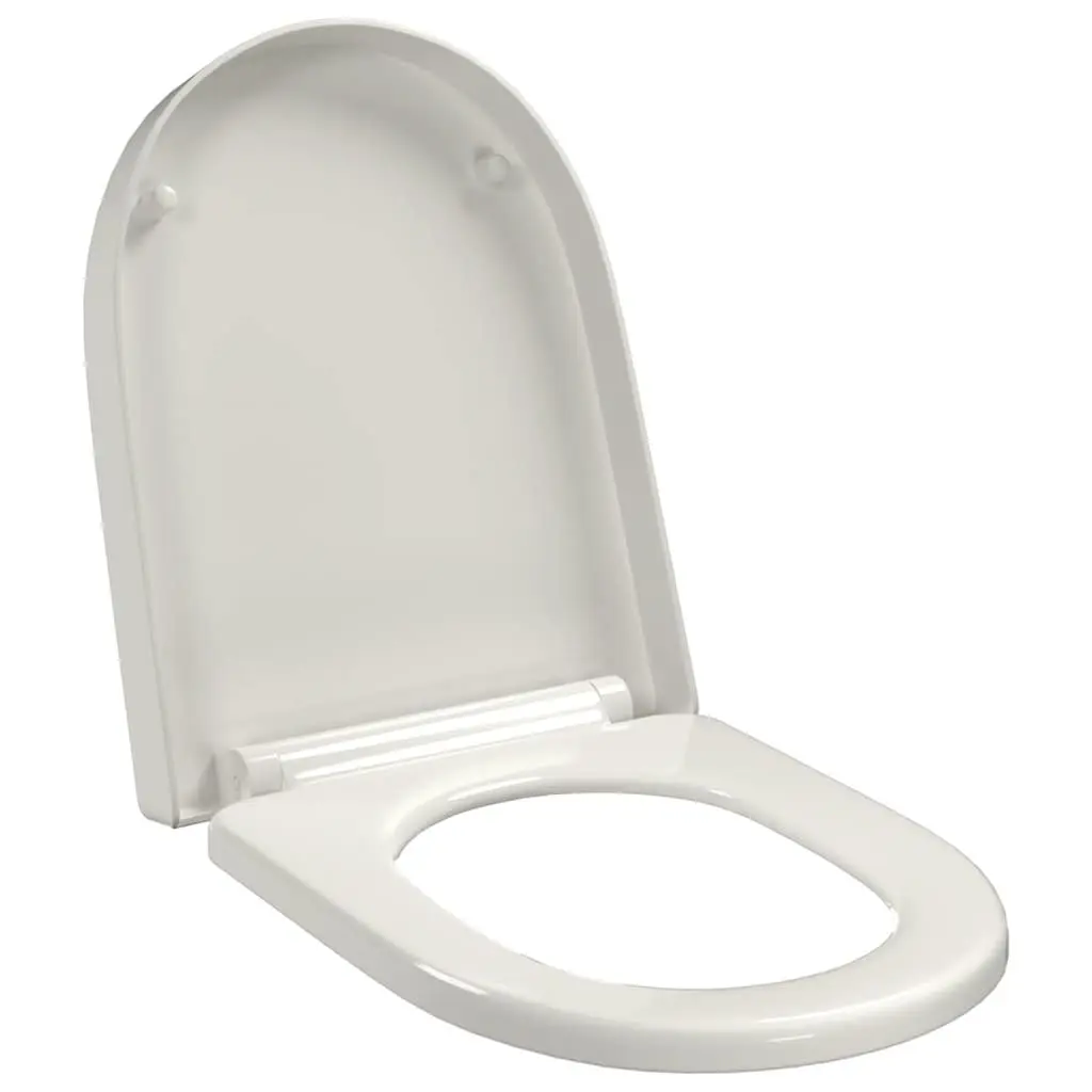 Toilet Seat White Square Soft-close Quick-release Standard