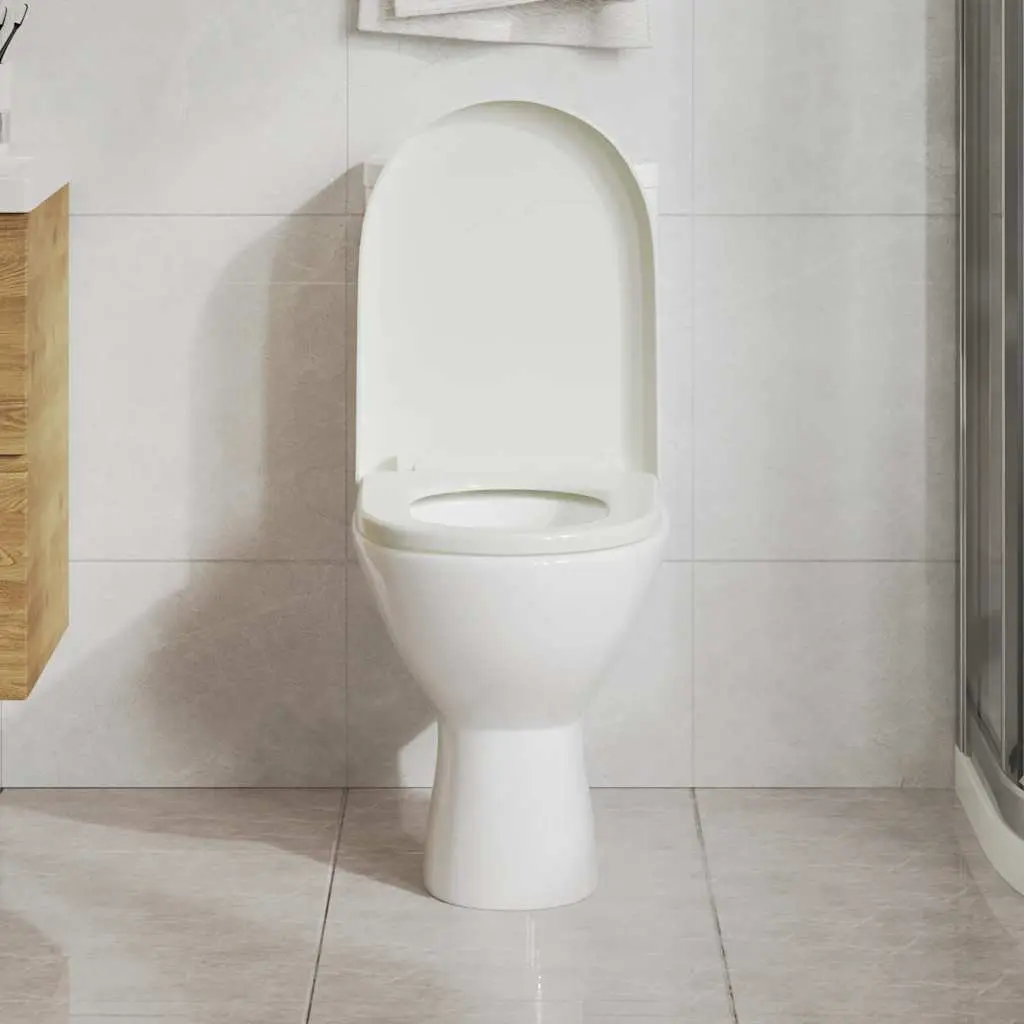 Toilet Seat White Square Soft-close Quick-release Standard