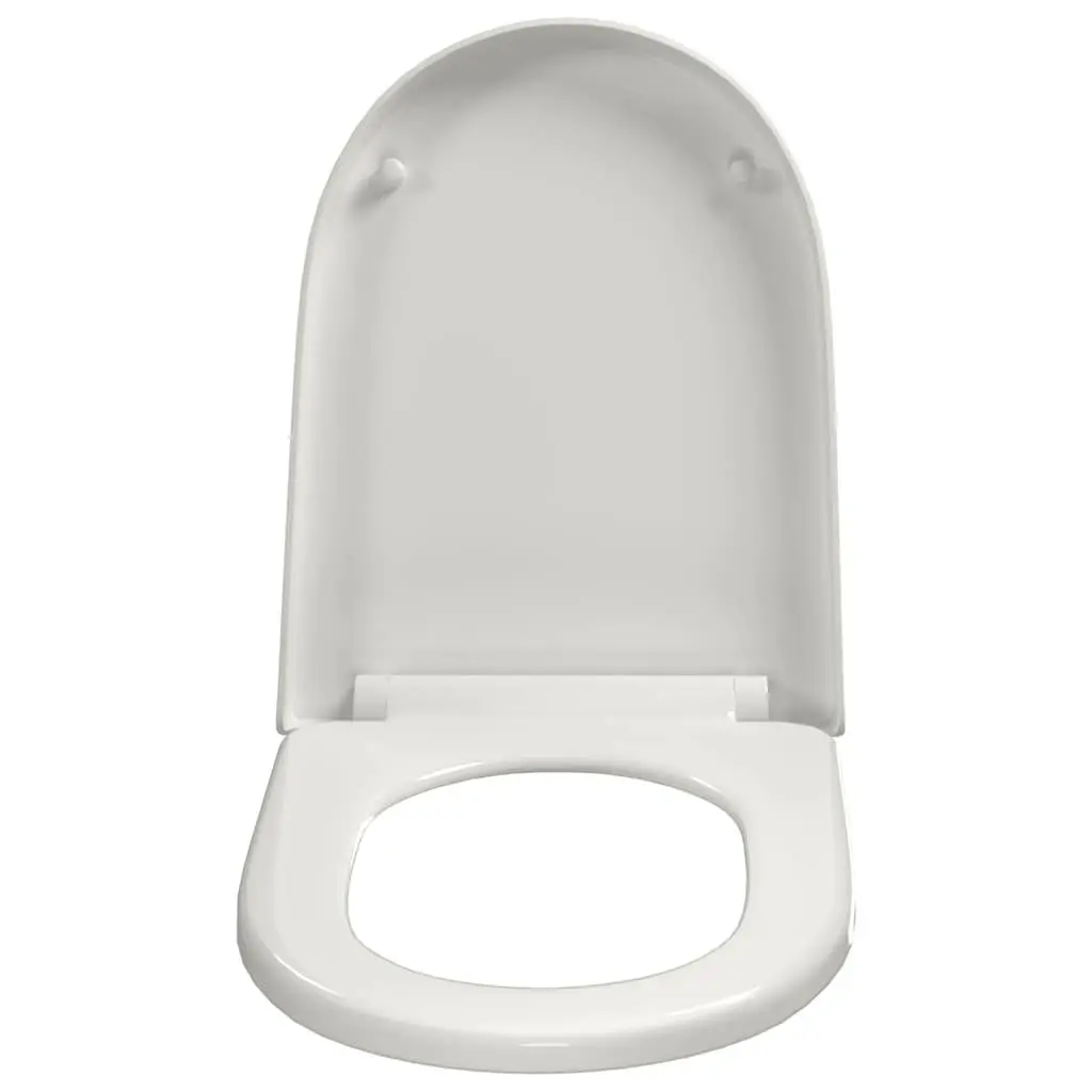 Toilet Seat White Square Soft-close Quick-release Standard