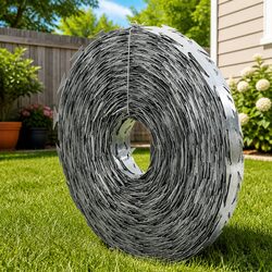 Razor Wire 100m Coil Steel Barbed Garden Fence Security Barrier Outdoor