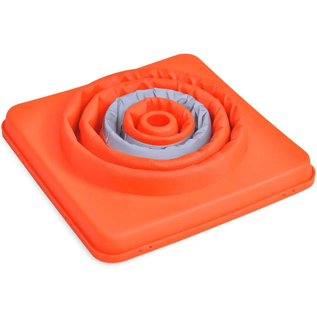 5x Pop Up Traffic Cones 42cm Collapsible Roadside Safety Cones Car Boot Kit
