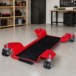Motorcycle Dolly Centre Stand Red 360° Castors Heavy Duty Garage Equipment Tool