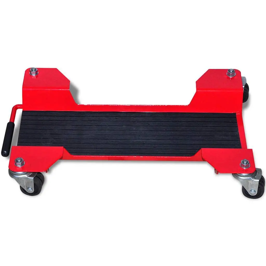 Motorcycle Dolly Centre Stand Red Heavy Duty 360° Castors Garage Equipment Tool