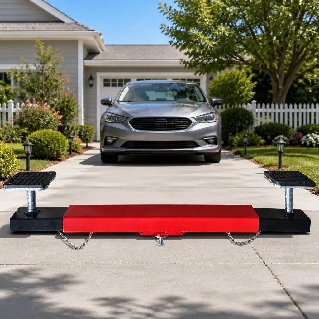 Cross Beam Adapter Red 2 Ton Heavy Duty Steel Safety Pad