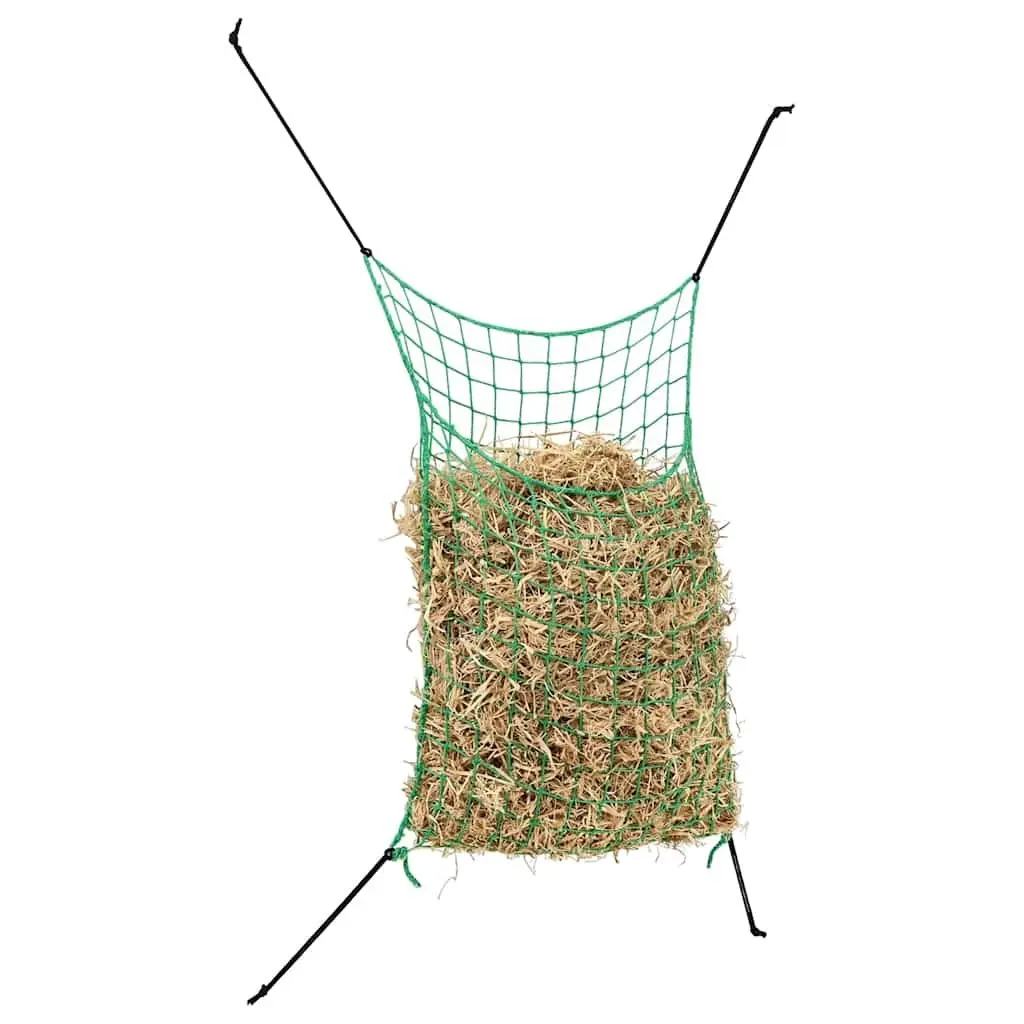 Hay Nets Green 0.9x1 m 2 Piece Rectangular PP Mesh Feeding Horse Pony Livestock