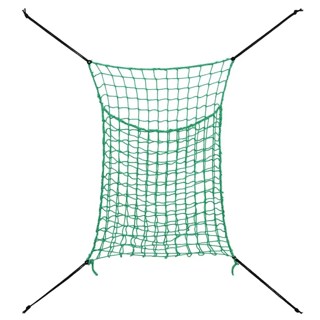 Hay Nets Green 0.9x1 m 2 Piece Rectangular PP Mesh Feeding Horse Pony Livestock