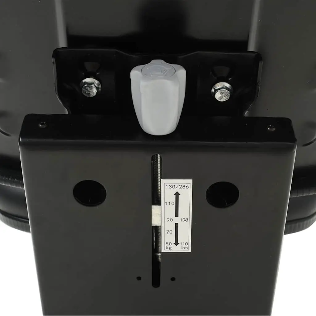 Tractor Seat Black Steel Frame Water-Resistant PVC Padded with Suspension