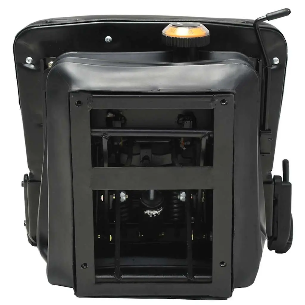 Tractor Seat Black Heavy Duty Suspension Adjustable Backrest