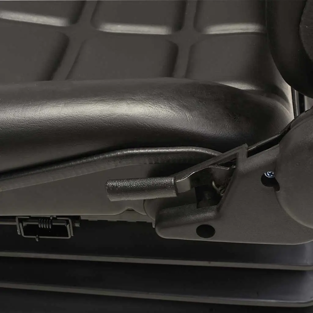 Tractor Seat Black Heavy Duty Suspension Adjustable Backrest