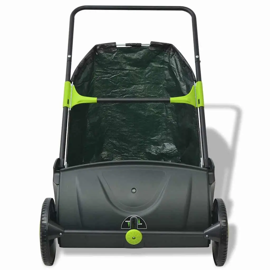 Lawn Sweeper Green 103L Lightweight Push Grass Leaf Collector