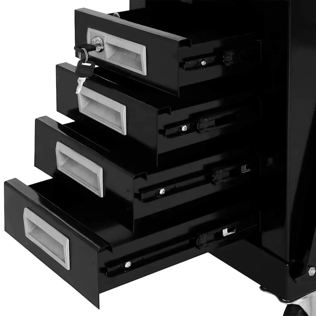 Welding Cart Black Steel 4 Drawers Mobile Trolley Tool Storage Organiser