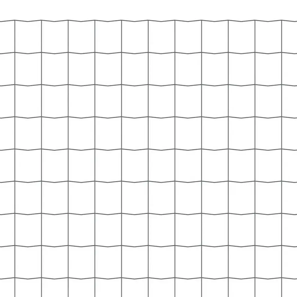 Steel Wire Mesh Panel Grey 25m PVC Coated Rust Resistant UV Protection Garden Poultry Livestock Barrier