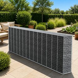 Gabion Wall Panel with Cover Galvanised Steel Retaining Fence Barrier
