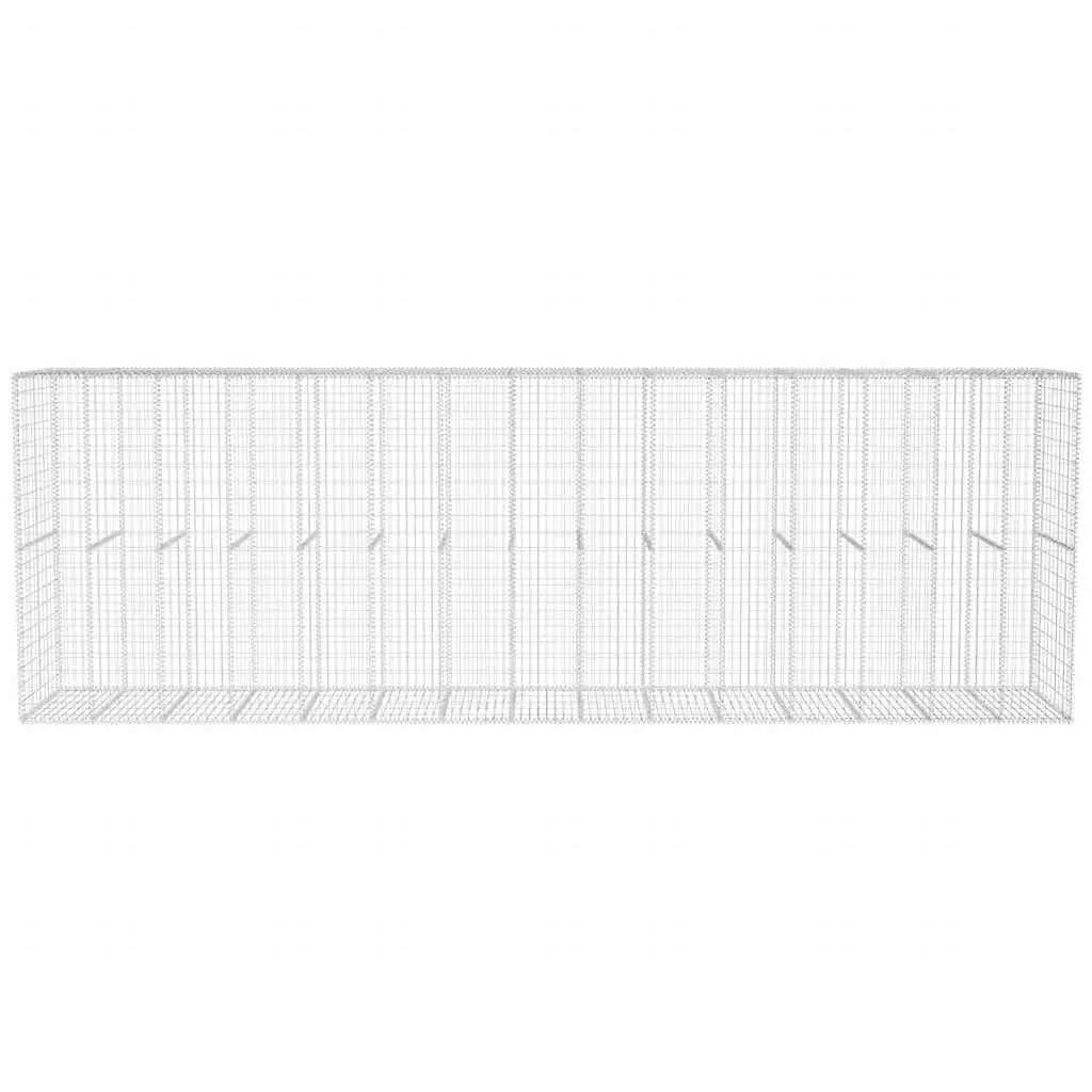 Gabion Wall Panel Silver 6 Metre Galvanised Steel Retaining Fence Barrier
