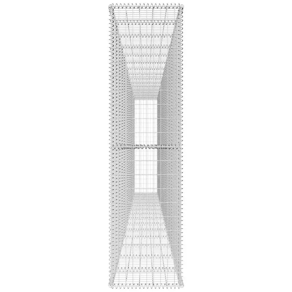 Gabion Wall Panel Silver 6 Metre Galvanised Steel Retaining Fence Barrier