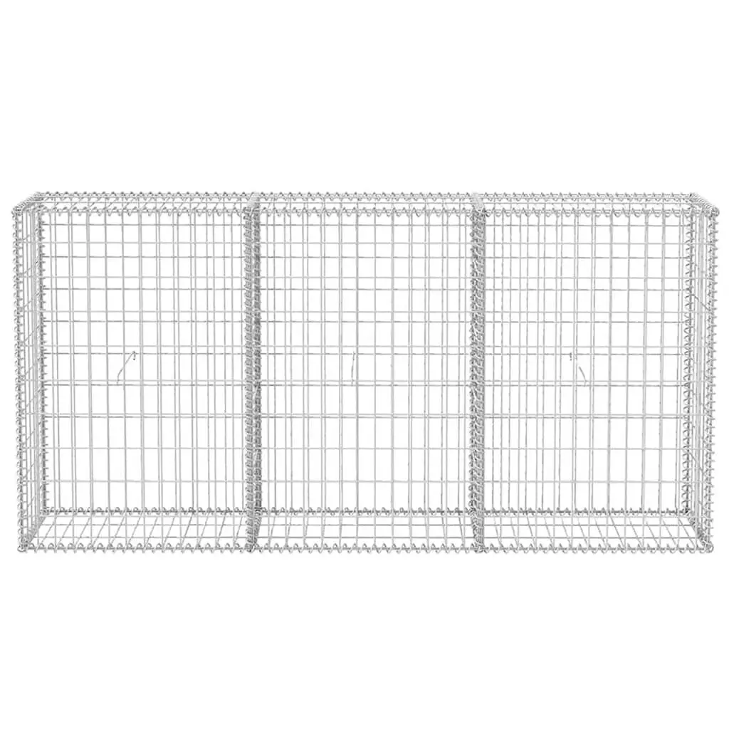 Gabion Basket Galvanised Steel Fence Panel Retaining Wall Garden Barrier