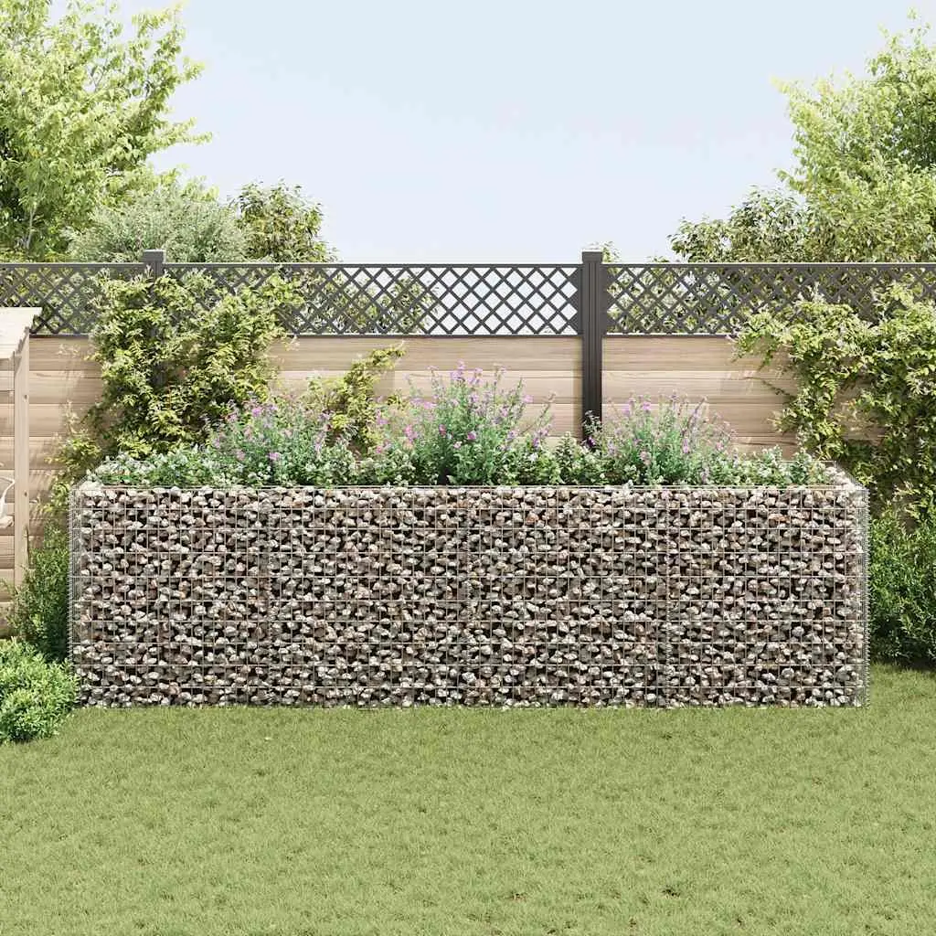 Gabion Raised Bed Garden Planter Silver 360x90x100 cm Welded Mesh Grid Construction