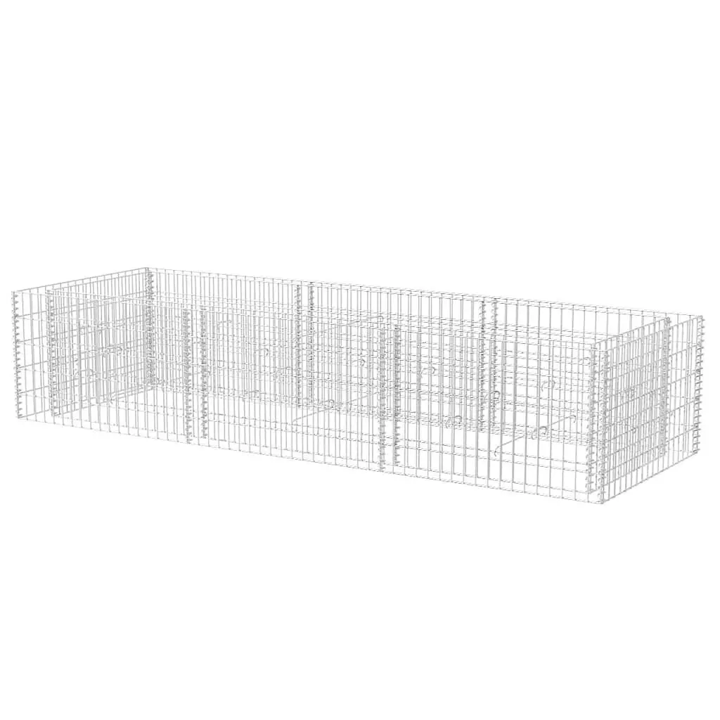 Gabion Raised Garden Bed Silver 270x90x50cm Galvanised Steel Construction