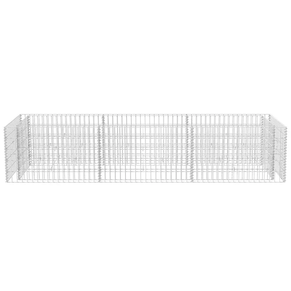Gabion Raised Garden Bed Silver 270x90x50cm Galvanised Steel Construction