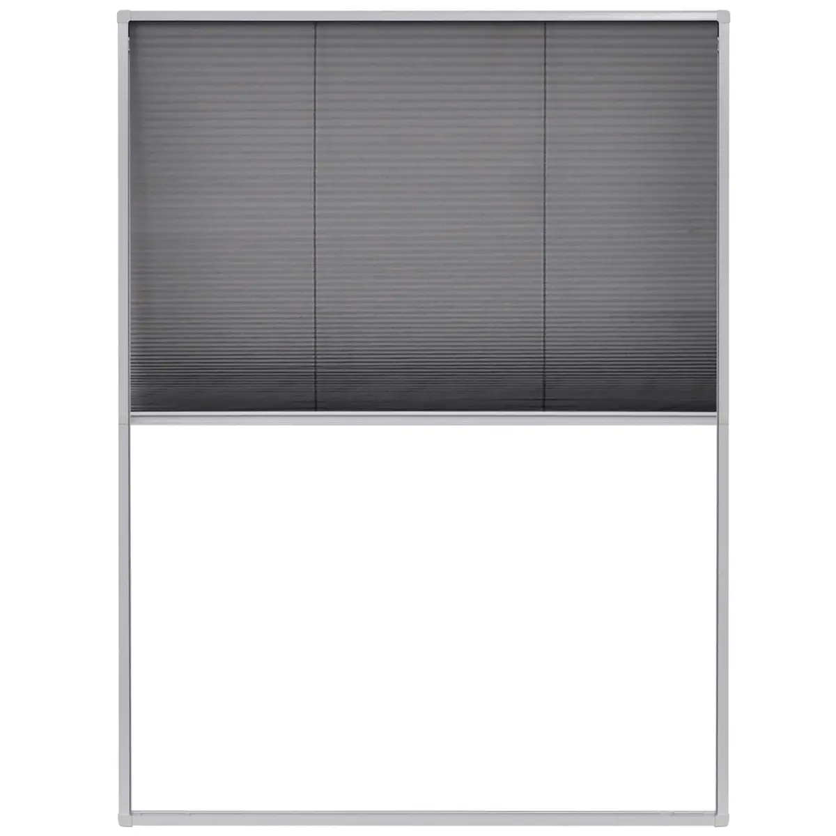 Plisse Insect Screen Window 60x80 cm Mesh Roof Protection Black Frame