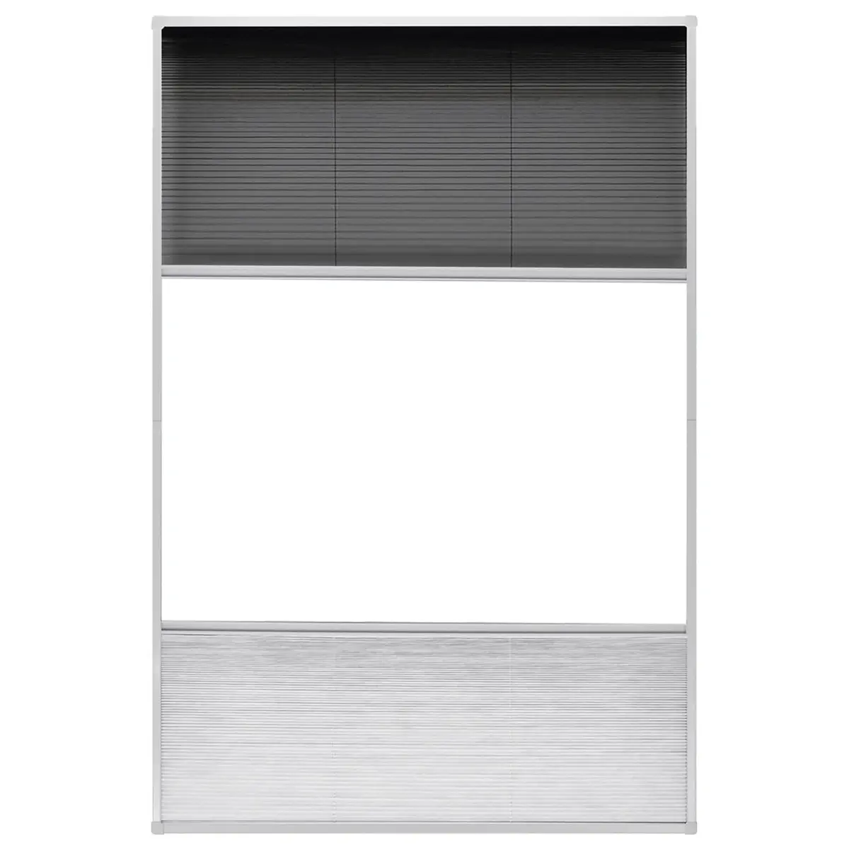 Insect Screen Window Black 80x120 cm Fine Mesh with PET Shade Aluminium Frame