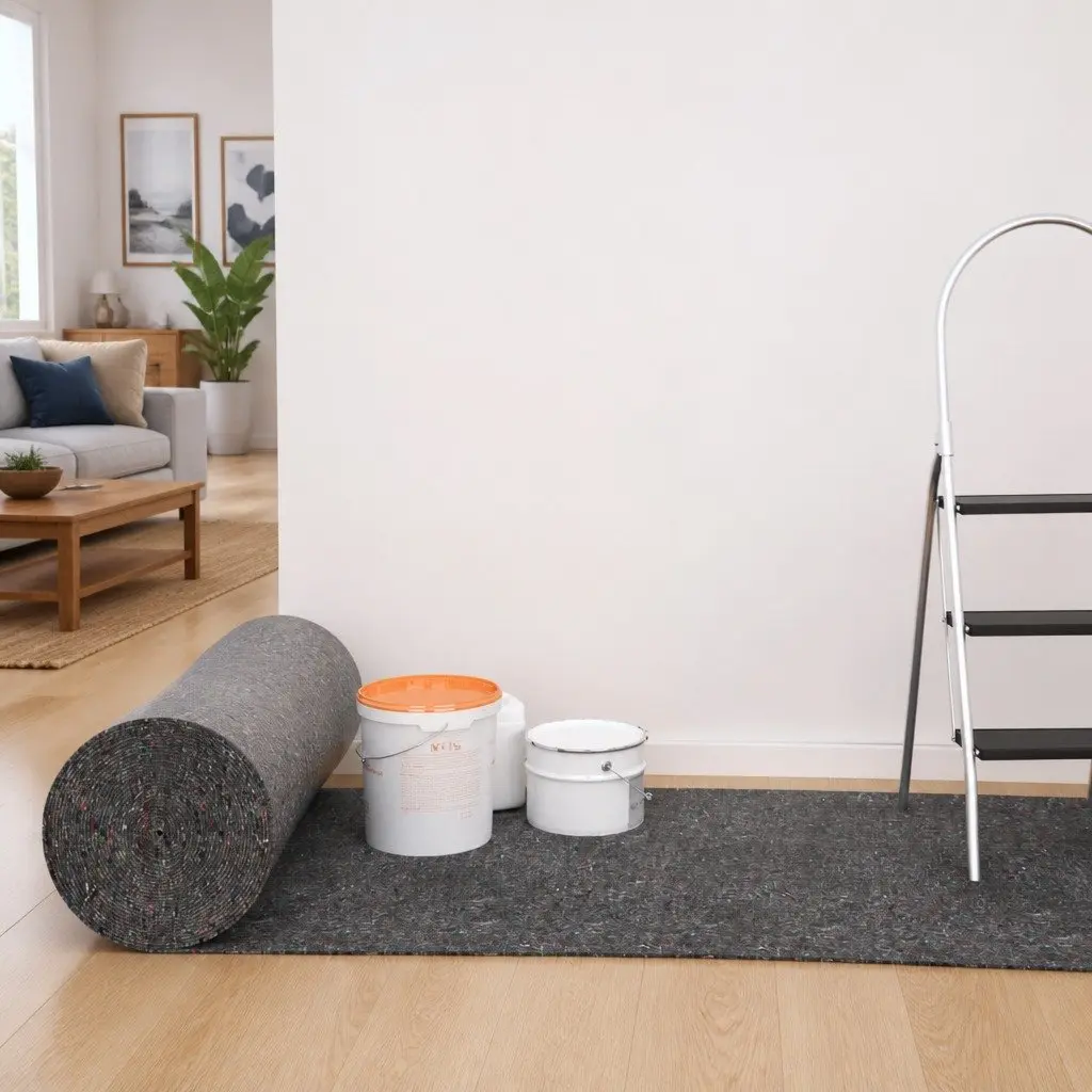 Painter Fleece Grey 50m Non-slip Floor Protection Dust Sheet