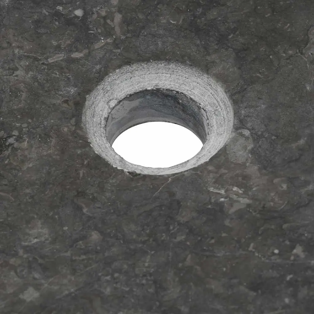 Bathroom Sink Black Marble 50x35x12 cm Rectangular Handmade Natural Stone Washroom