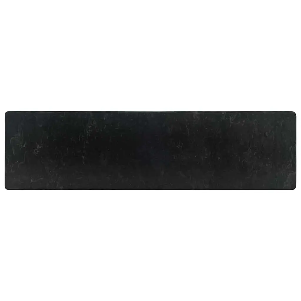 Bathroom Basin Sink 45x30x12 cm Marble River Stone Handmade Black High Gloss