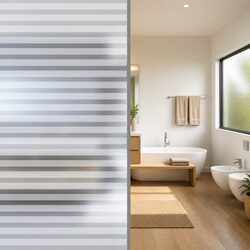 Frosted Stripes Window Film - Privacy & Decor 0.9x5m