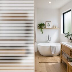 Frosted Stripes Window Film - Easy Application & Style
