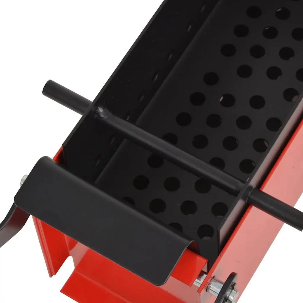 Paper Log Briquette Maker Black Red Steel Frame Manual Press