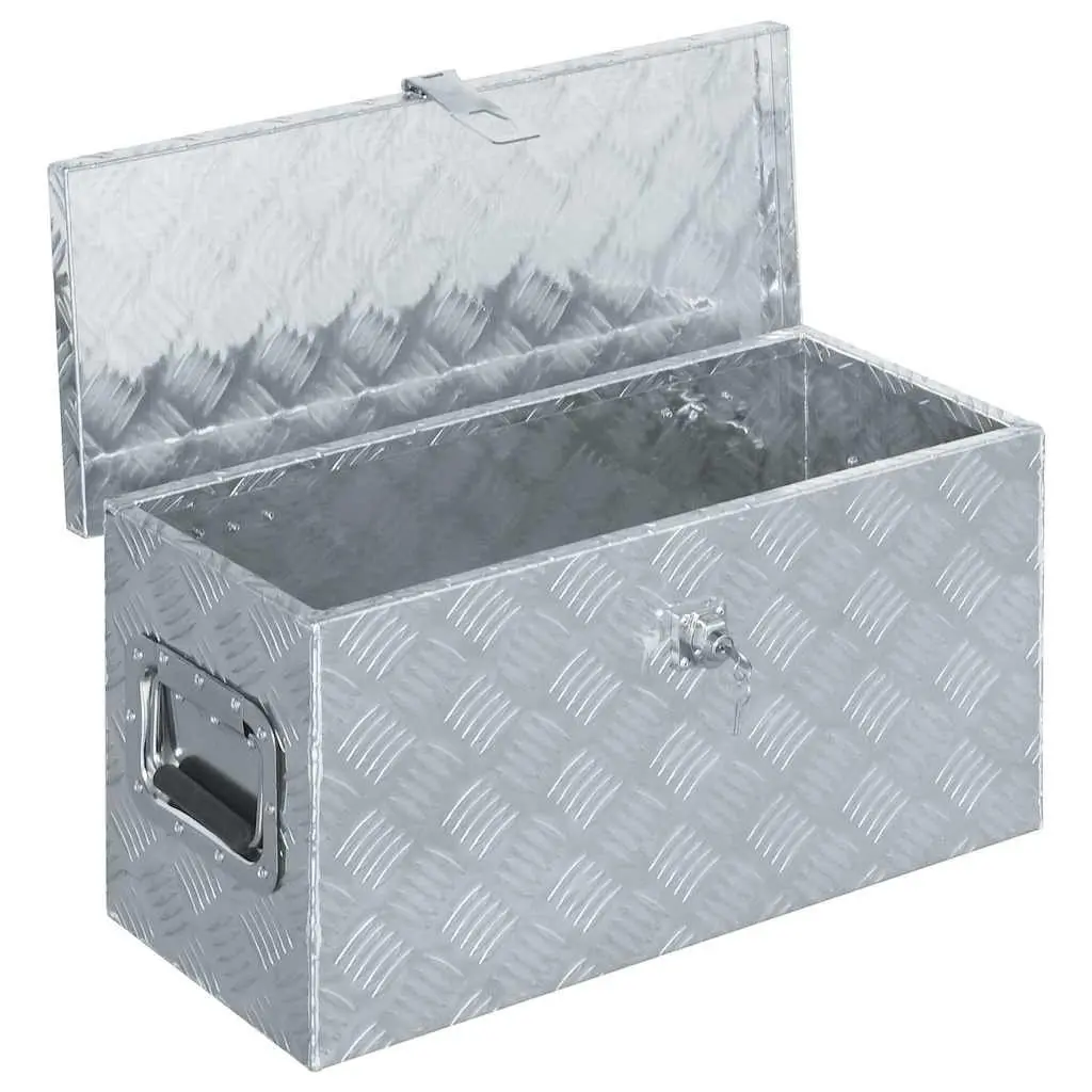 Aluminium Tool Box Silver 61.5x26.5x30cm Locking Carrying Case