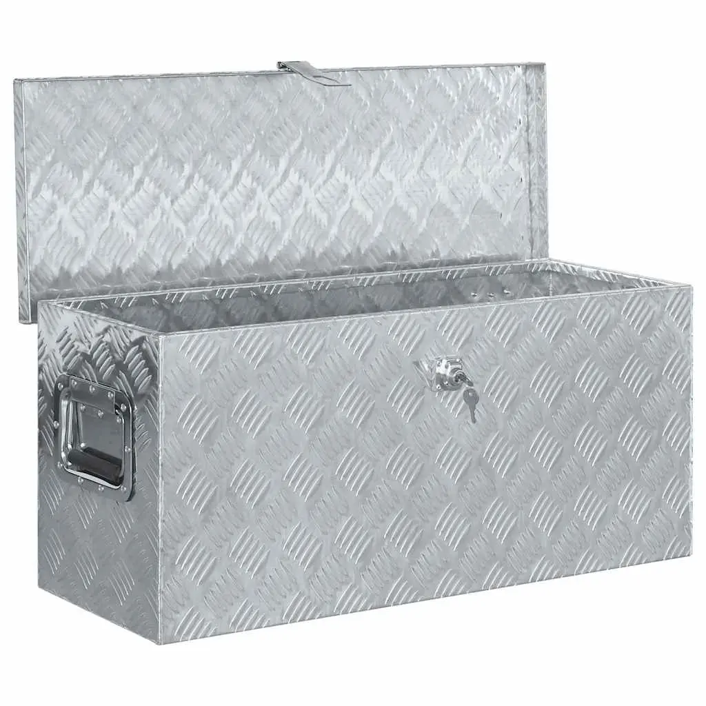 Aluminium Tool Box Silver 80x30x35 cm Portable Locking System