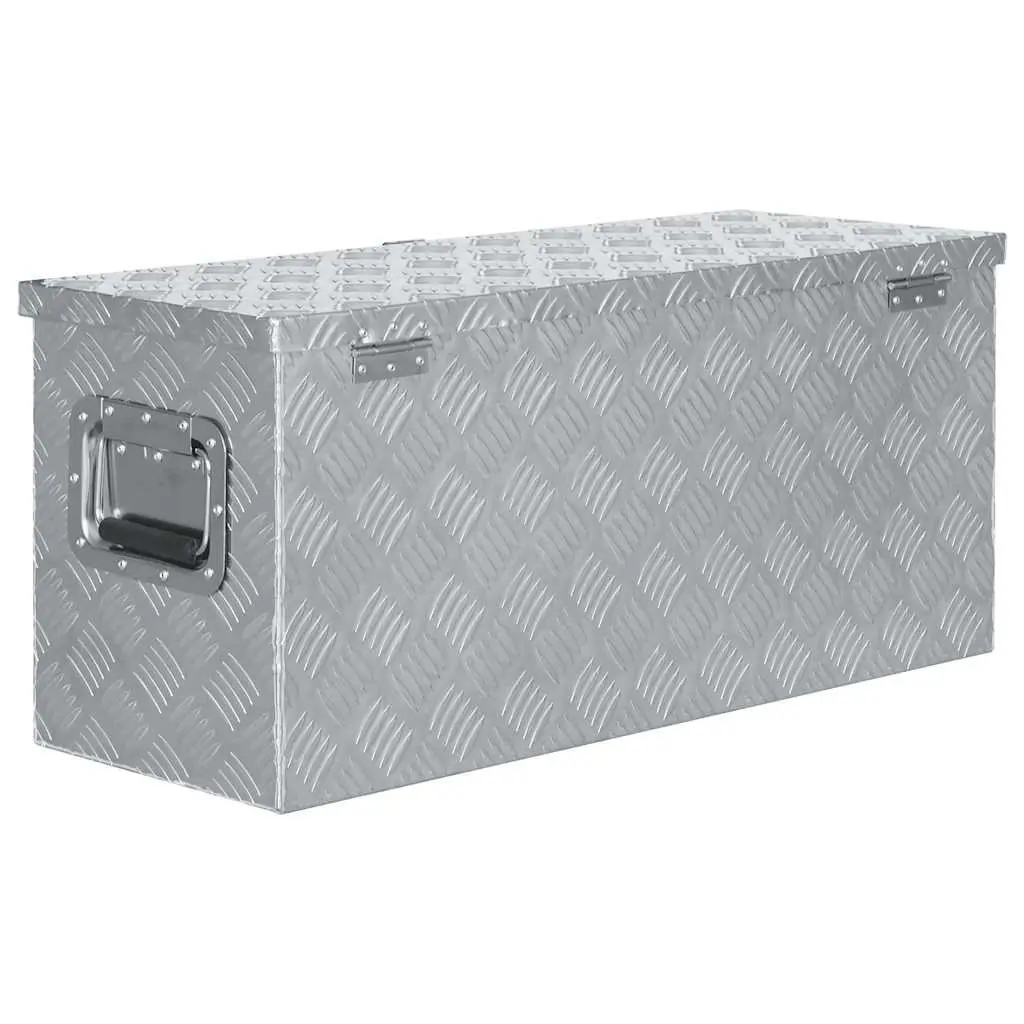 Aluminium Tool Box Silver 80x30x35 cm Portable Locking System