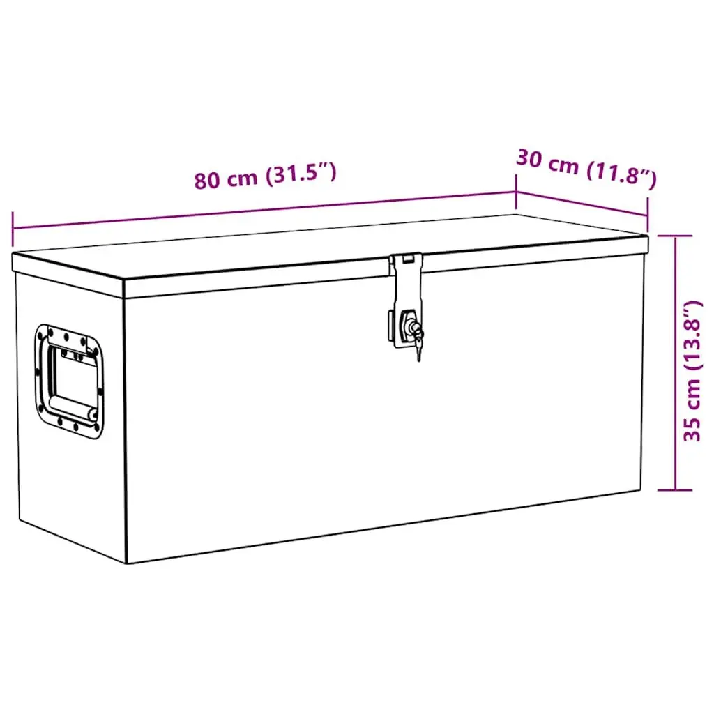 Aluminium Tool Box Silver 80x30x35 cm Portable Locking System