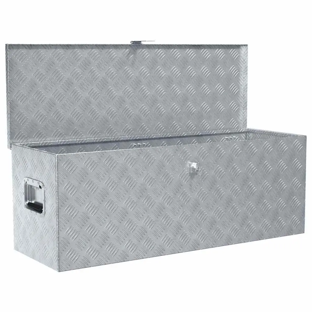 Aluminium Box Silver Compact Lightweight Storage Tool Transport with Locking System