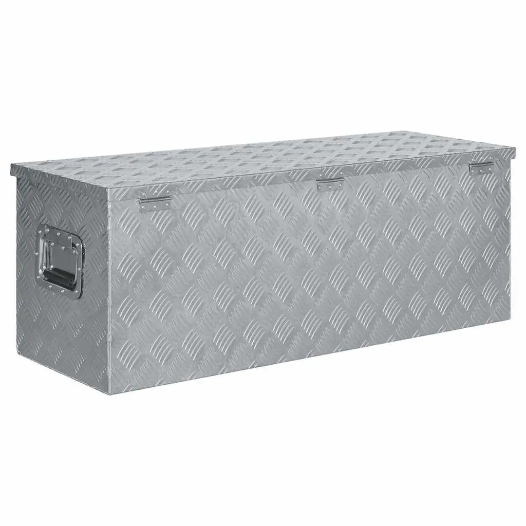Aluminium Box Silver Compact Lightweight Storage Tool Transport with Locking System